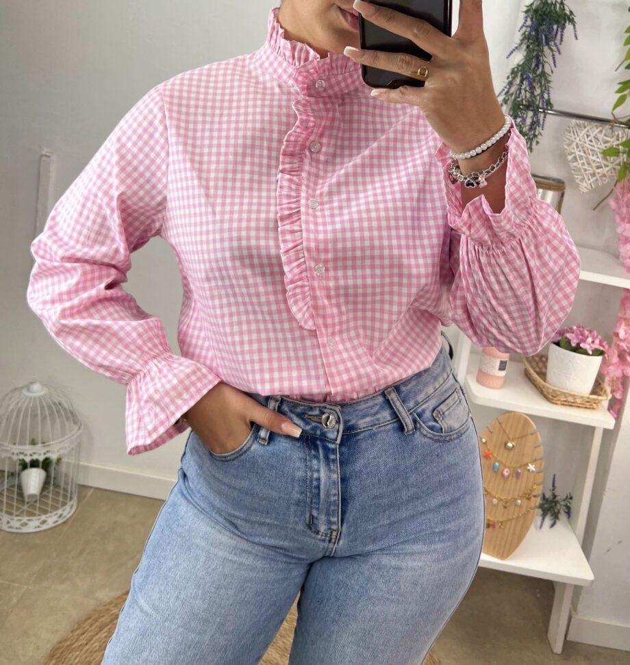 Camisa Vichy Rosa