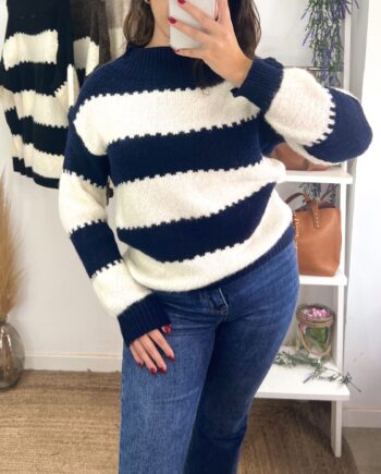 Suéter Rayas Azul Marino