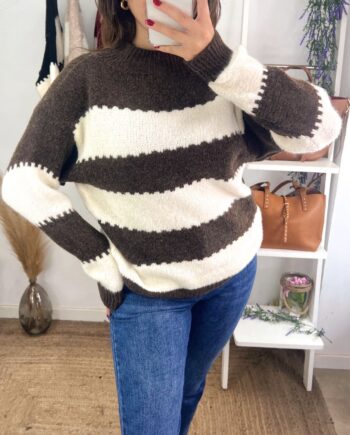 Suéter Rayas Chocolate