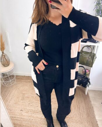 Chaqueta Punto Rayas