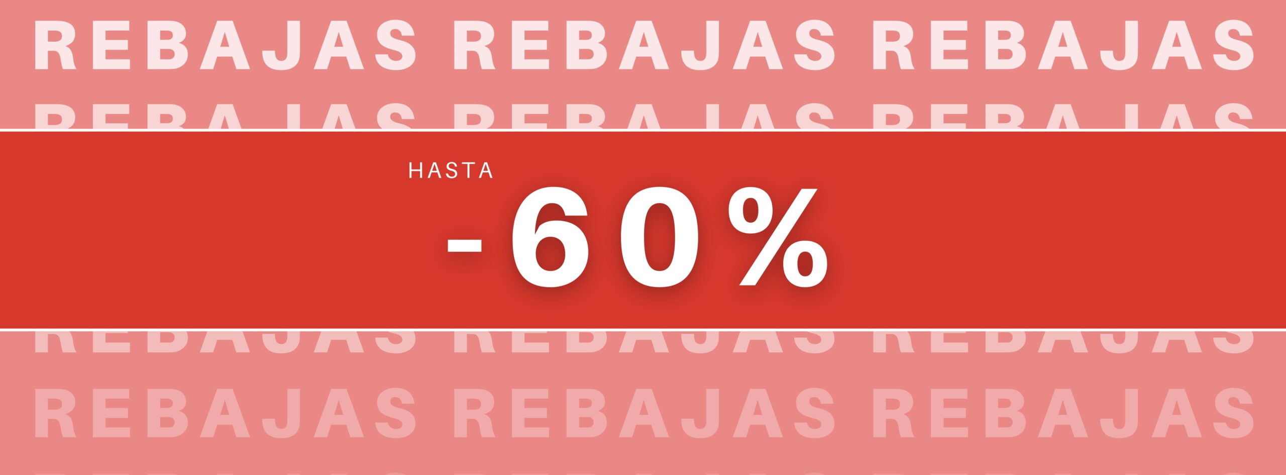 Banner Horizontal Promoción de Rebajas Saturado Rojo y Blanco-3