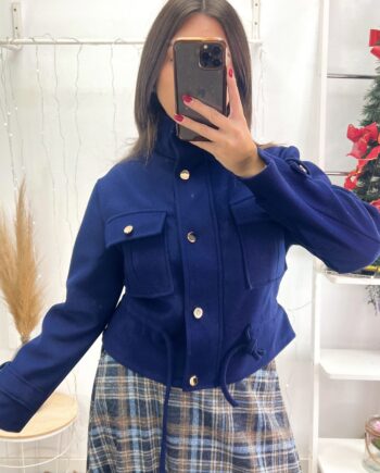 Chaqueta Fruncida Azul