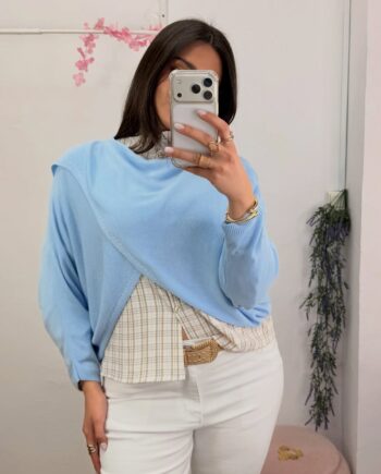 Suéter/Poncho Punto Fino