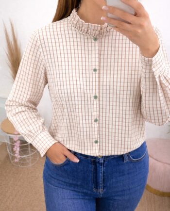 Camisa Cuello Fruncido