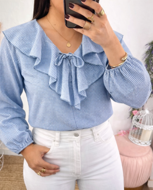 Blusa Vichy Azul