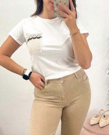 Camiseta Bolsillo Ganchillo