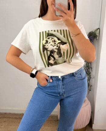 Camiseta Perro Verde