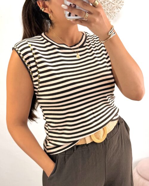 Camiseta Beig/chocolate