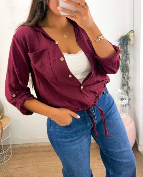 Sobrecamisa Fluida Burdeos