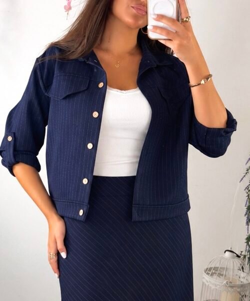 Chaqueta  Azul Rayas